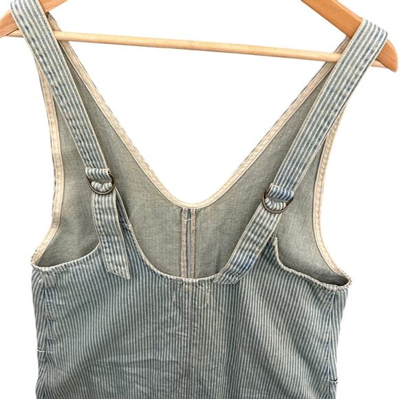 Free People Pinstripe Jumpsuit in Soft Blue - Picture 4 of 9